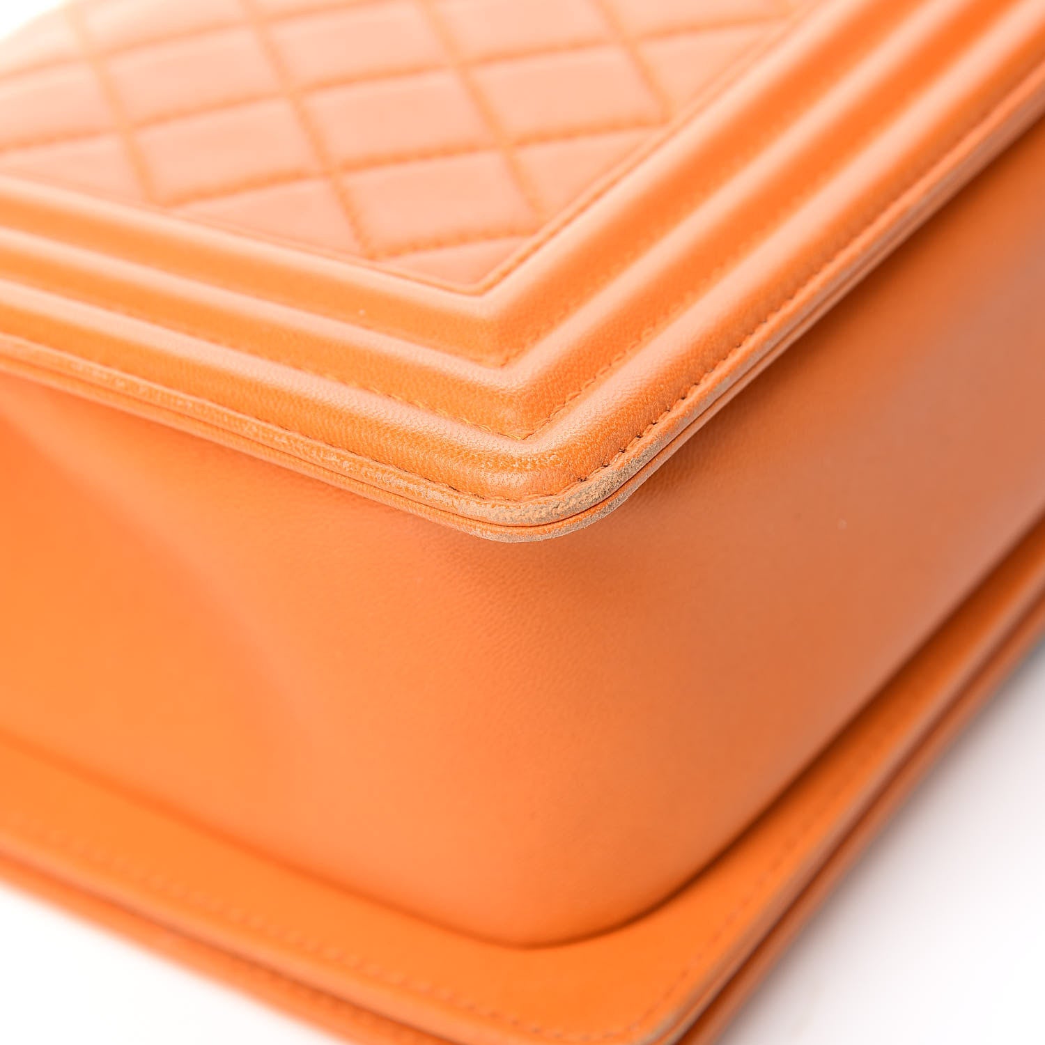 Chanel Lambskin Quilted Medium Boy Flap Orange 13 of 16