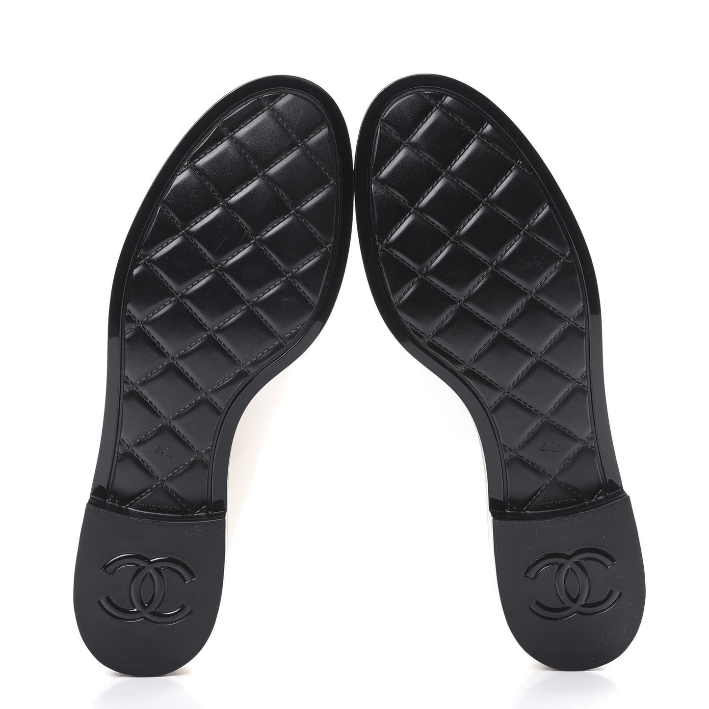Rubber Rain Boots 41 Ivory Black