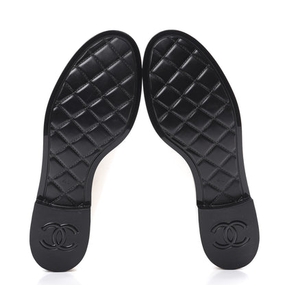 Chanel Rubber Rain Boots 41 Ivory Black 5 of 11
