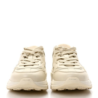 Gucci Calfskin Logo Womens Rhyton Sneakers 37.5 Ivory 2 of 8