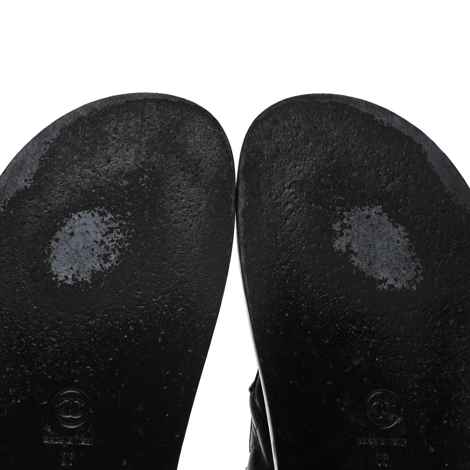Chanel Lambskin Velcro Dad Sandals 36 Black 14 of 15