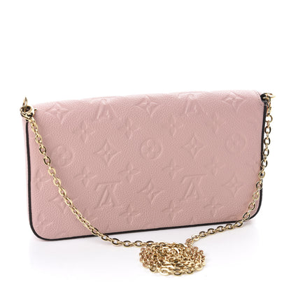 Louis Vuitton Empreinte Pochette Felicie Chain Wallet Rose Poudre 3 of 10