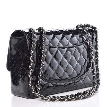 Chanel Patent Quilted Jumbo Single Flap Black 3 of 11