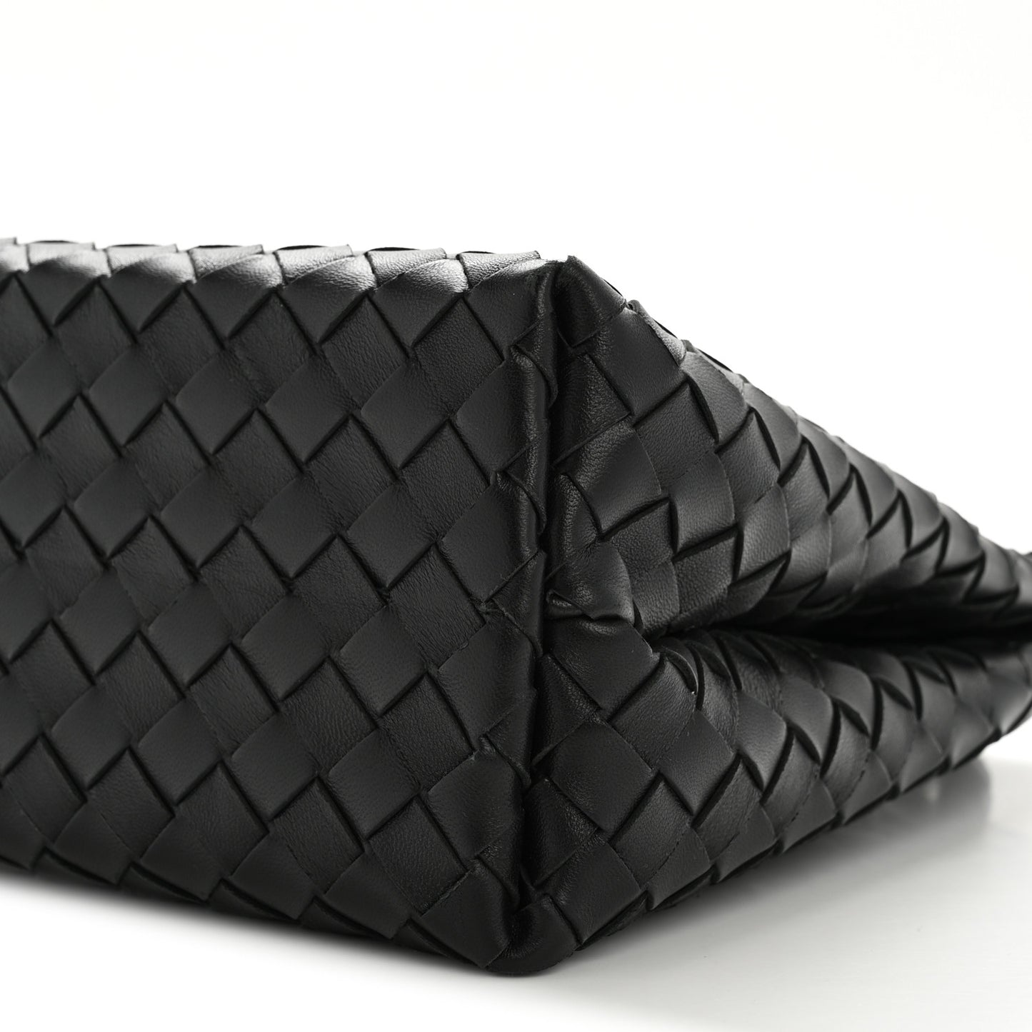 Nappa Intrecciato Medium Andiamo Shoulder Bag Black Black
