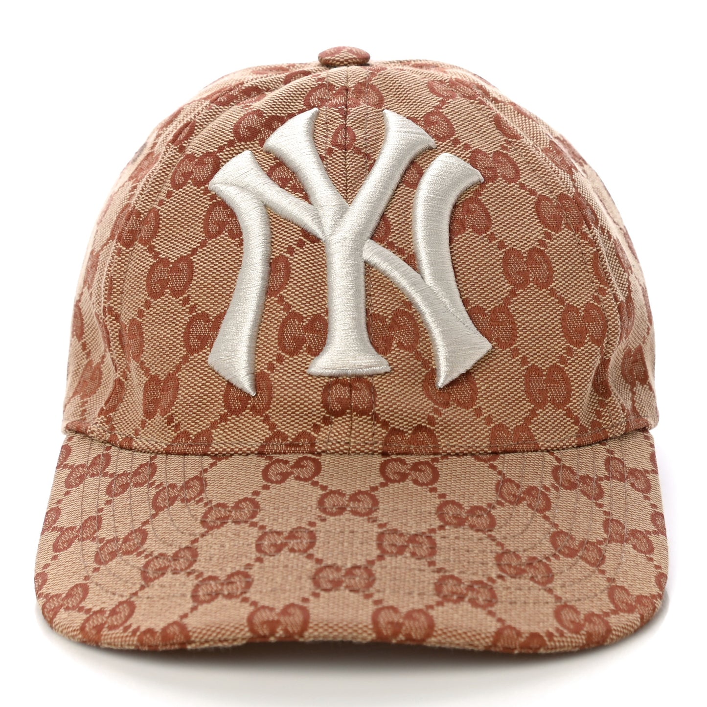 X MLB Monogram NY Yankees Baseball Hat 55-59 Beige Ruggine