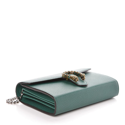 Gucci Calfskin Mini Dionysus Chain Wallet Emerald 4 of 9