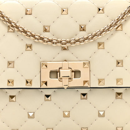 Valentino Garavani Nappa Rockstud Spike Wallet on Chain Light Ivory 7 of 11
