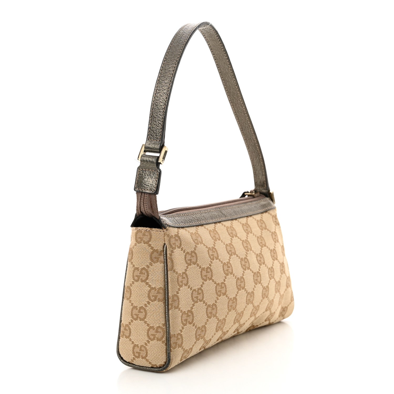 Gucci Monogram D Ring Cosmetic Case Metallic Bronze 3 of 12