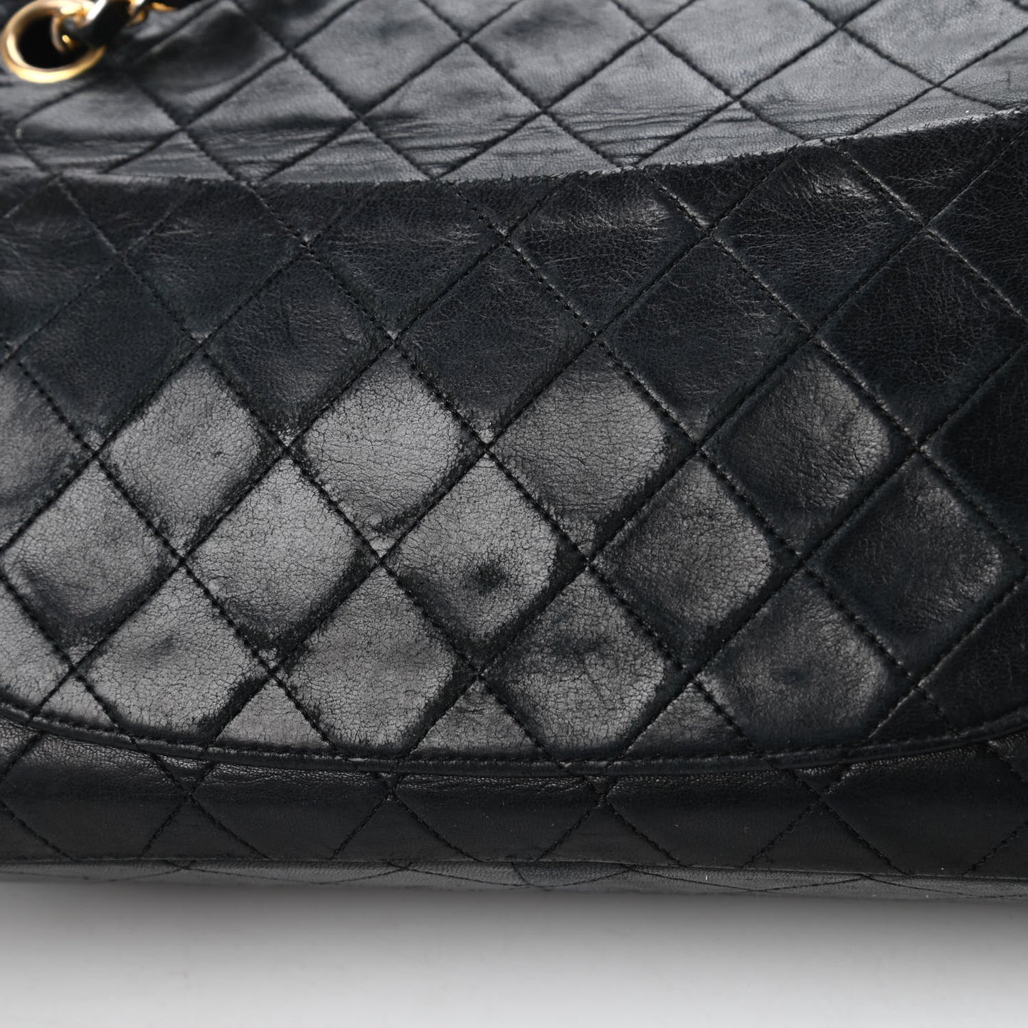 Lambskin Medium Single Flap Black