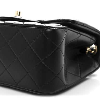 Chanel Lambskin Quilted Mini Square Flap Black 10 of 11