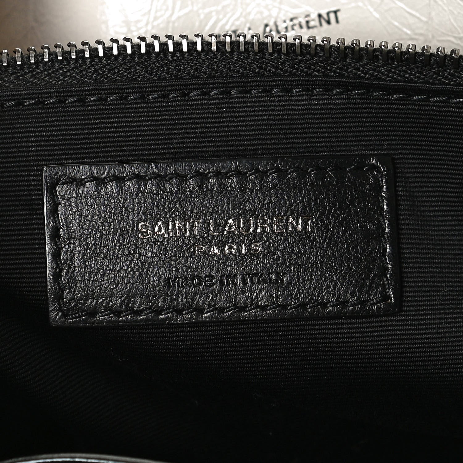 Saint Laurent Crinkled Calfskin Matelasse Monogram Medium Niki Chain Satchel Crema Soft 7 of 12