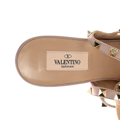 Valentino Garavani Calfskin Nappa Rockstud Ankle Strap 100mm Pumps 41 Pink Poudre 6 of 10