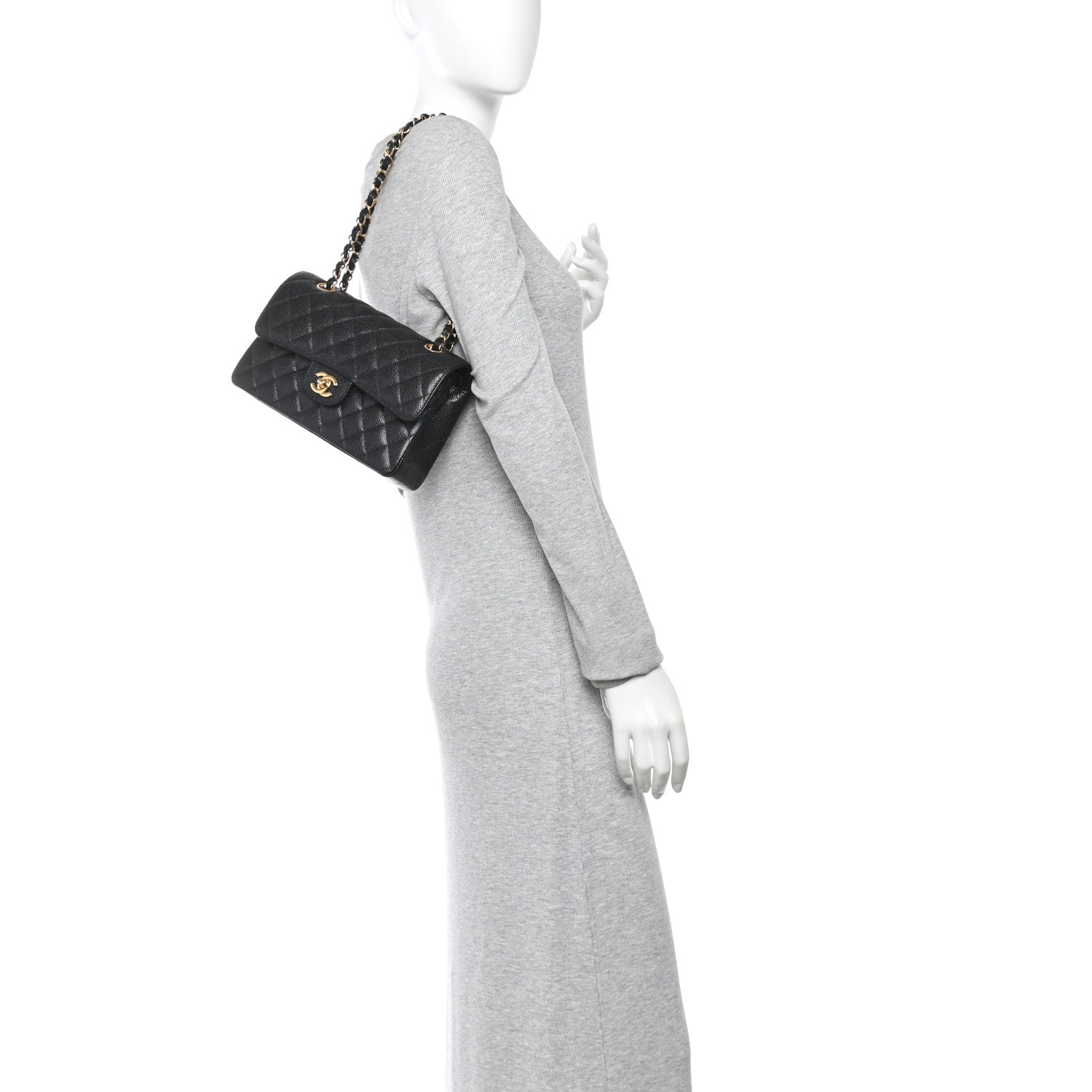 Chanel Caviar Quilted Small Double Flap Black 2 of 14