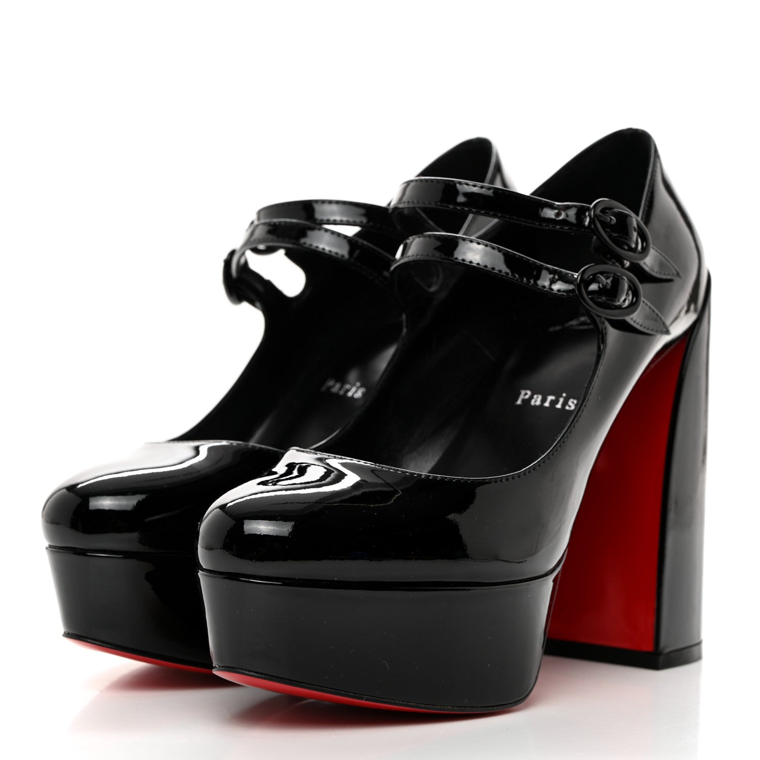 Christian Louboutin Patent Movida Jane 130 Platform Pump 37.5 Black 3 of 8