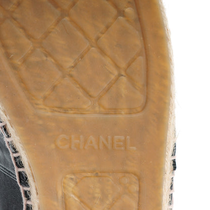 Chanel Lambskin CC Espadrilles 41 Black 8 of 12