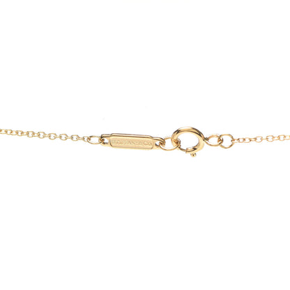 Tiffany 18K Yellow Gold Diamond T Circle Pendant Necklace 5 of 6