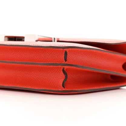 Hermes Epsom Enamel Constance 18 Capucine Sanguine 9 of 15