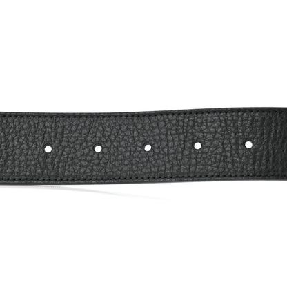 Gucci Calfskin Double G Reversible Belt 80 32 Black Cocoa 6 of 7