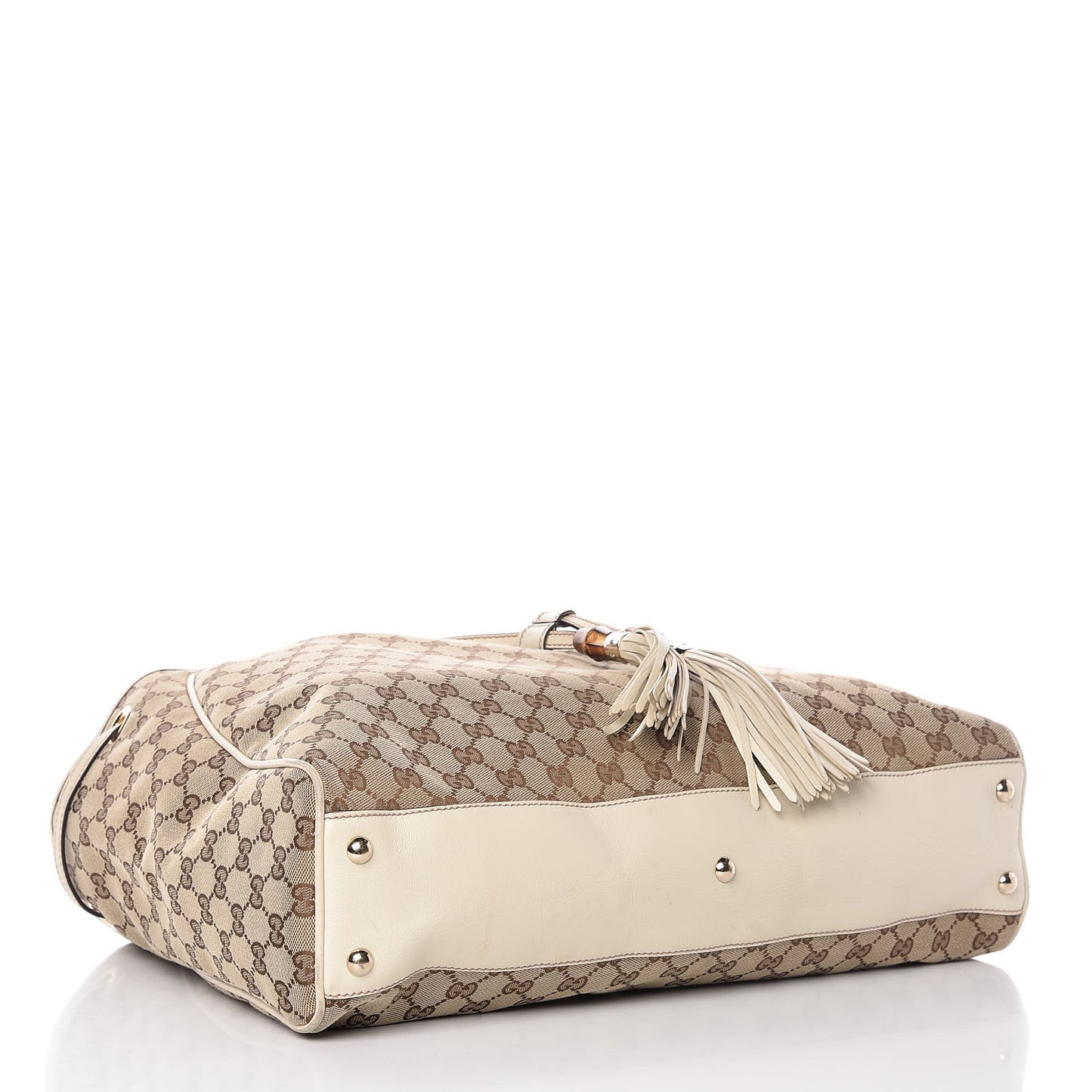 Monogram Peggy Braided Tote Off White