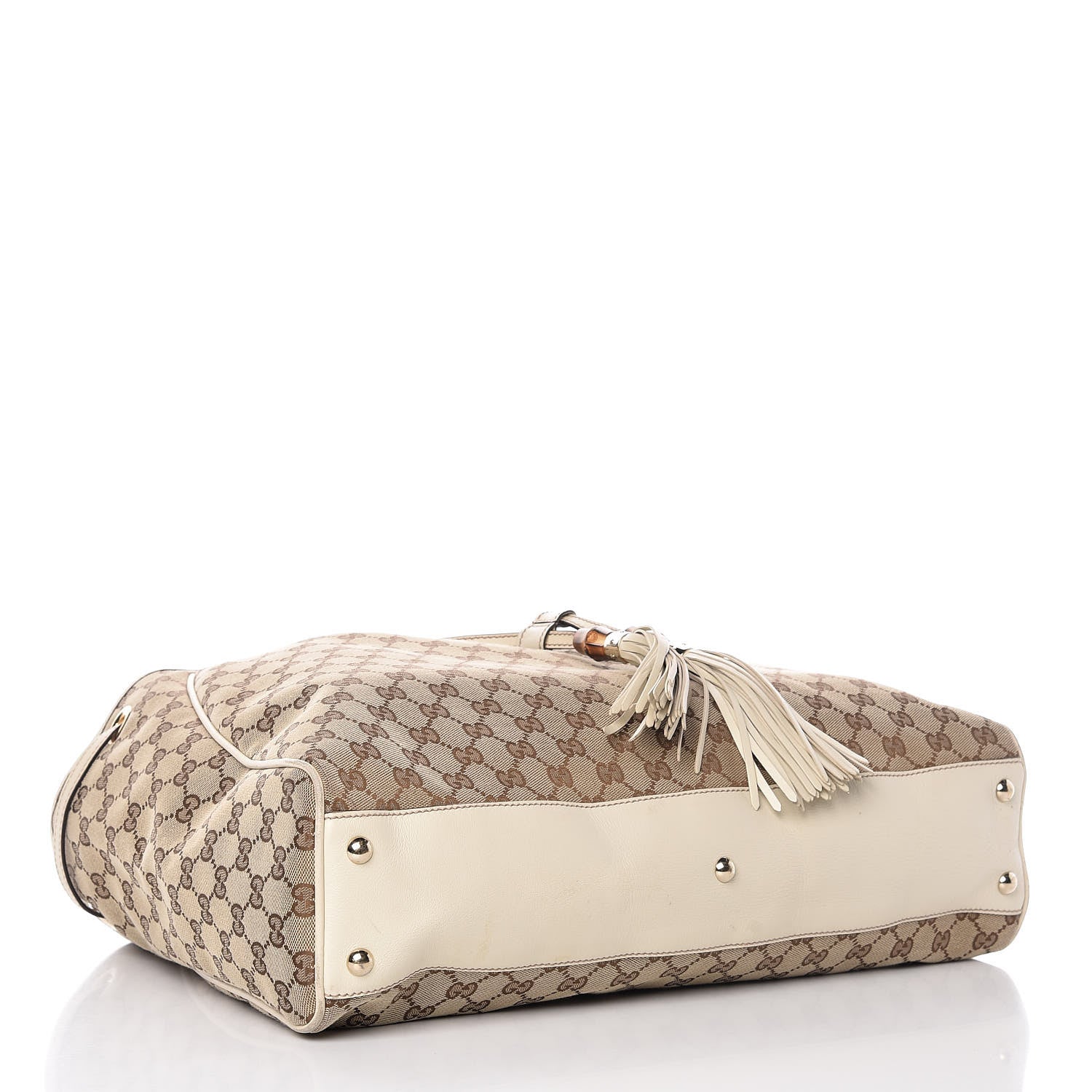 Gucci Monogram Peggy Braided Tote Off White 4 of 19