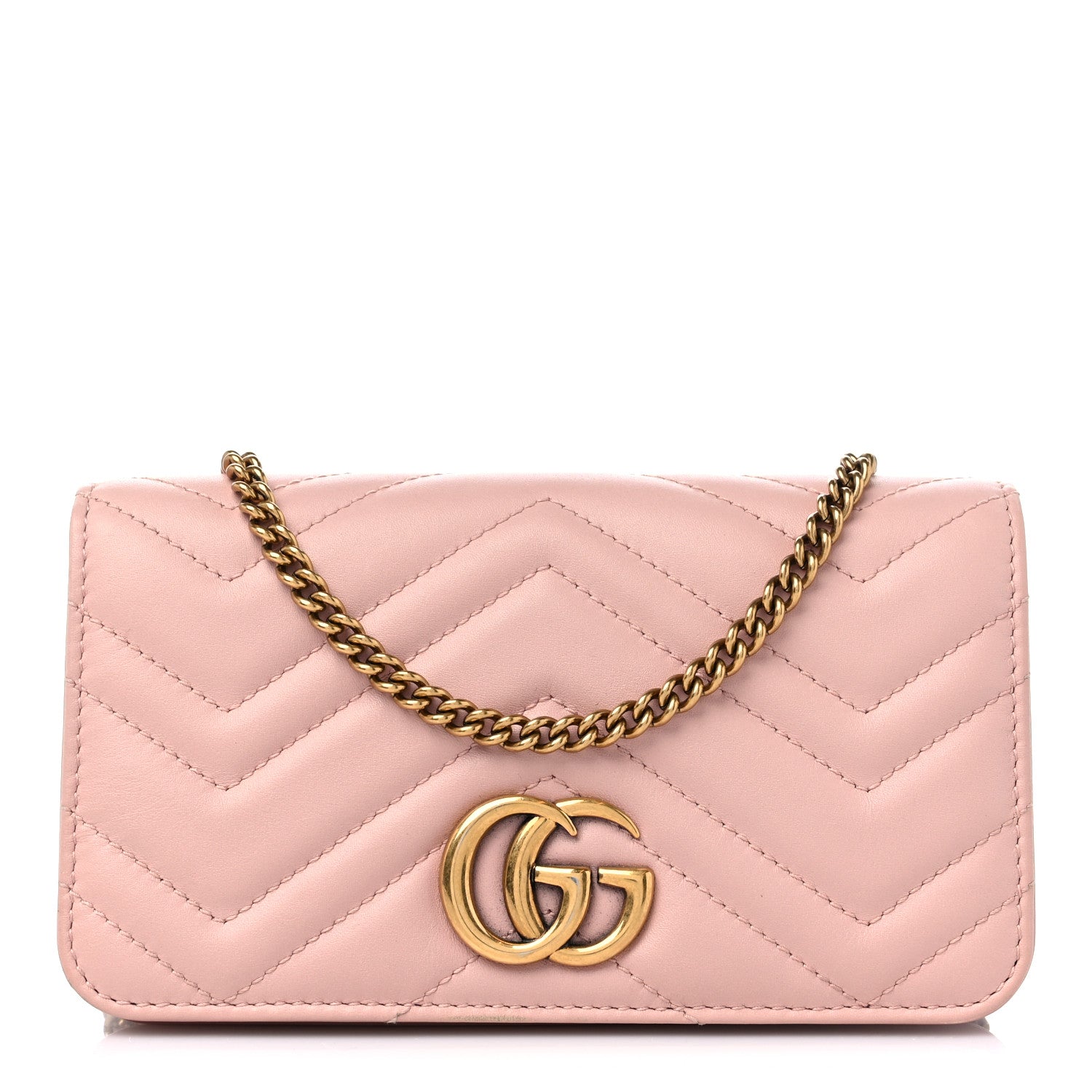 Gucci Calfskin Matelasse GG Marmont Mini Bag Perfect Pink 1 of 10