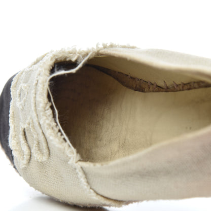 Chanel Linen CC Espadrilles 38 Beige Black 13 of 23