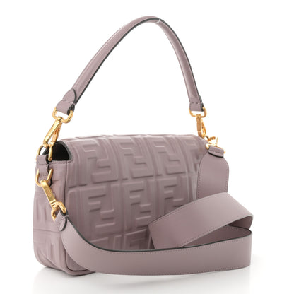 Fendi Nappa FF 1974 Embossed Baguette Dusty Mauve 3 of 10