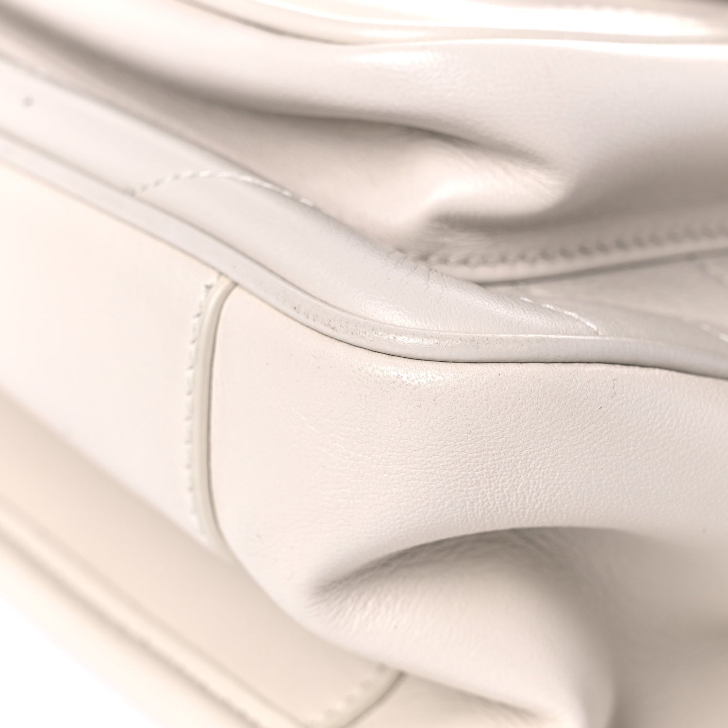 Saint Laurent Lambskin Matelasse Monogram Medium Niki Chain Satchel Ivory 10 of 19