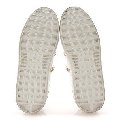 Valentino Garavani Calfskin Rockstud Untitled Open Sneakers 39 White 6 of 10