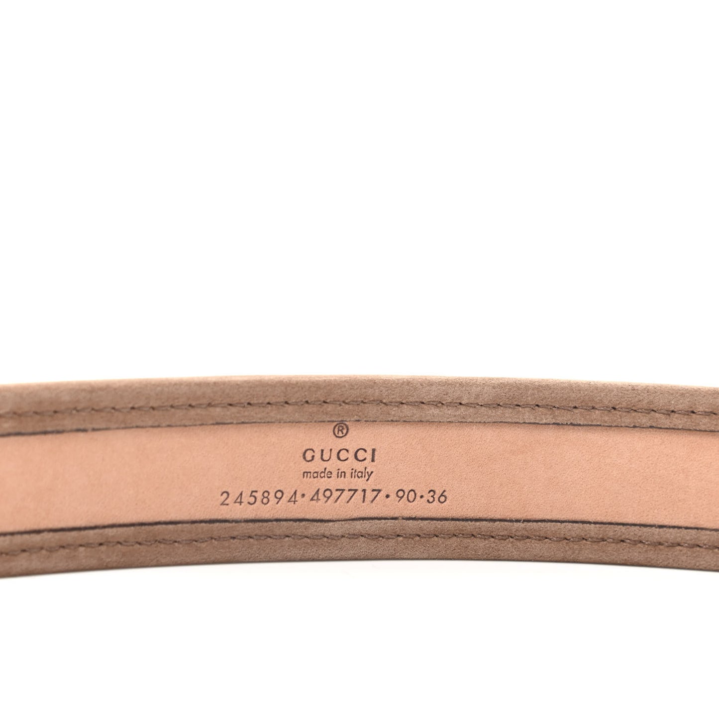 Monogram Suede Sculpted GG Belt 90 36 Brown