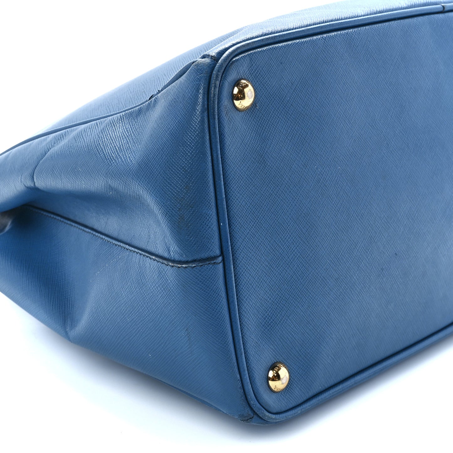 Saffiano Cuir Medium Double Bag Cobalto