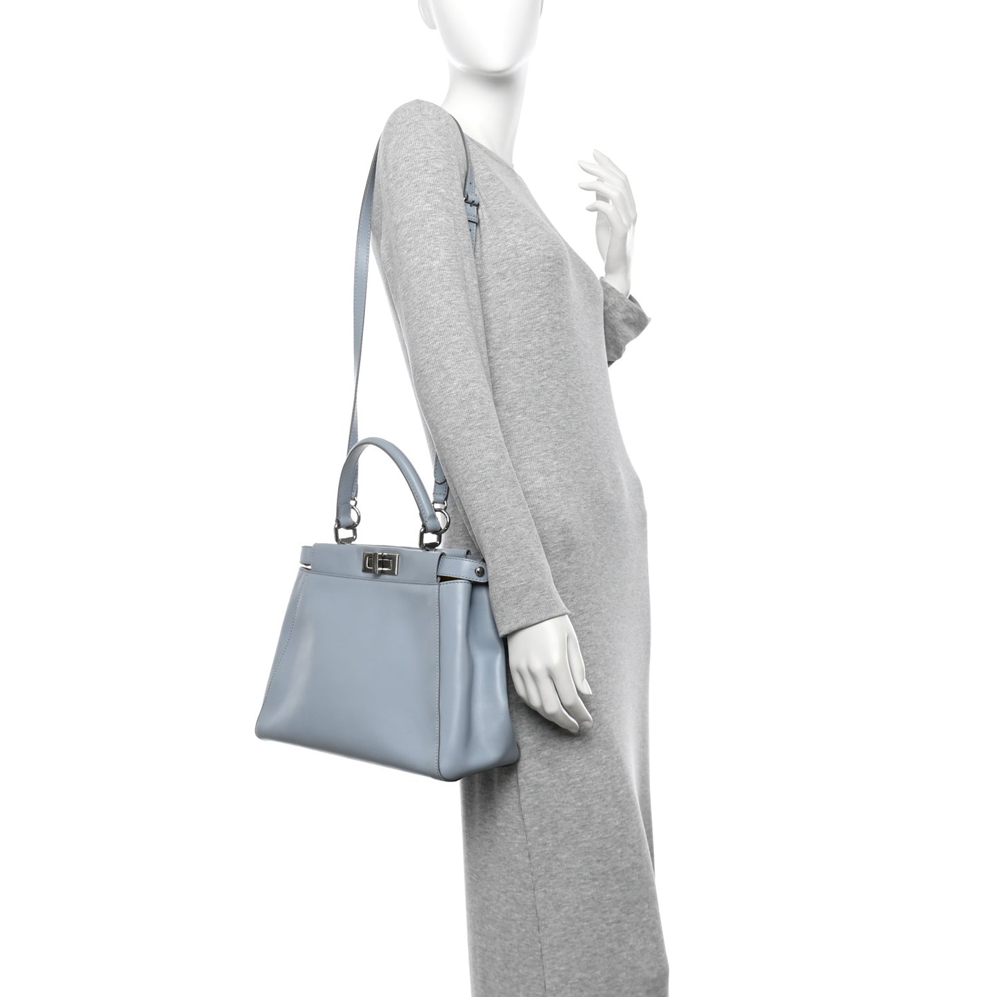 Vitello Morgan Shiny Nappa Medium Peekaboo Iconic Satchel Polvere Sunflower