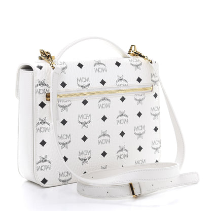 MCM Visetos Medium Patricia Satchel White 3 of 10