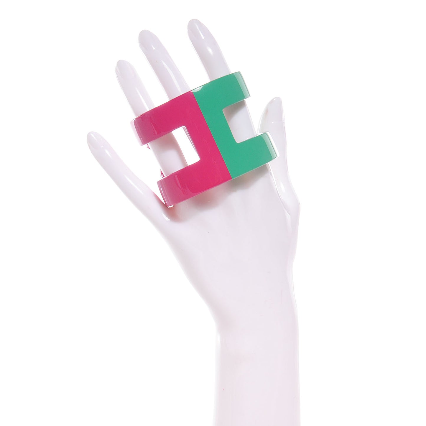 Lacquered Wood Ano Bracelet PM Intense Green Azalea