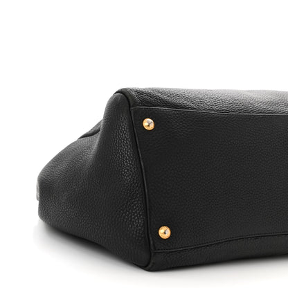 Prada Vitello Daino Shopping Satchel Black 9 of 17