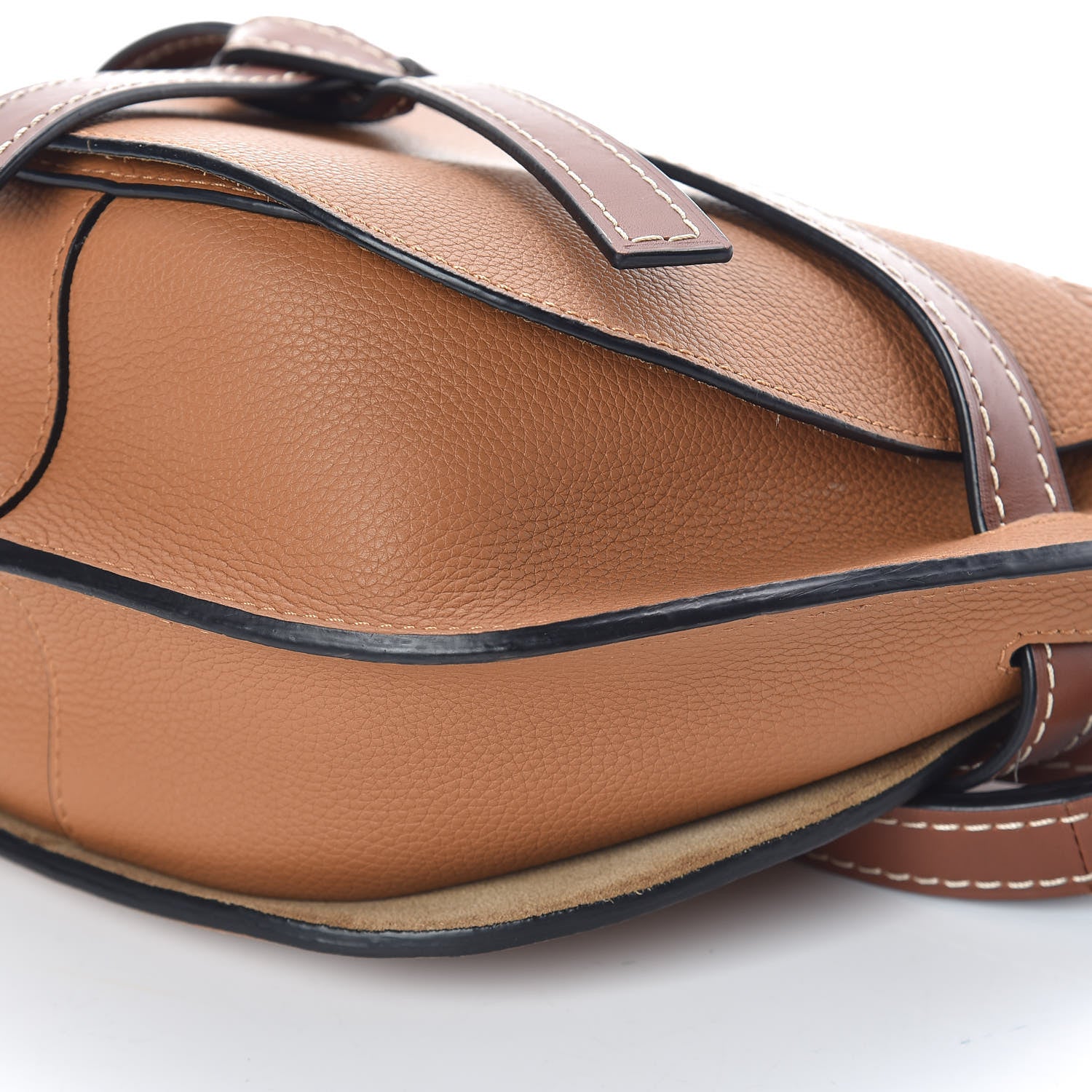 Loewe Grained Calfskin Small Gate Crossbody Bag Caramel Pecan 6 of 11