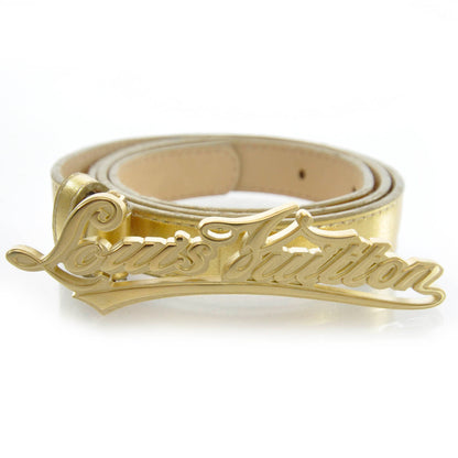 Louis Vuitton Gold Signature LV Initiales Belt 90 36 1 of 6