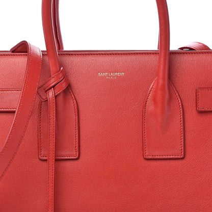 Saint Laurent Calfskin Small Sac De Jour Lipstick Red 9 of 9