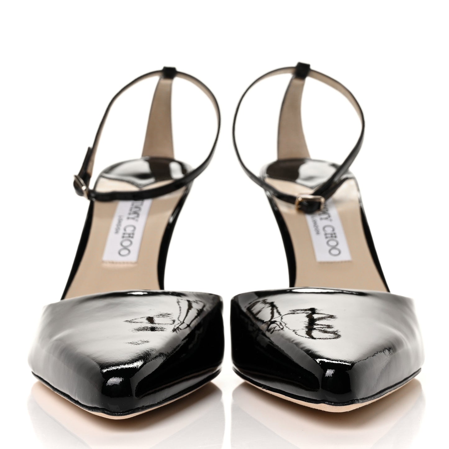 Gel Patent Calfskin Mair 90 Sandals 41.5 Black