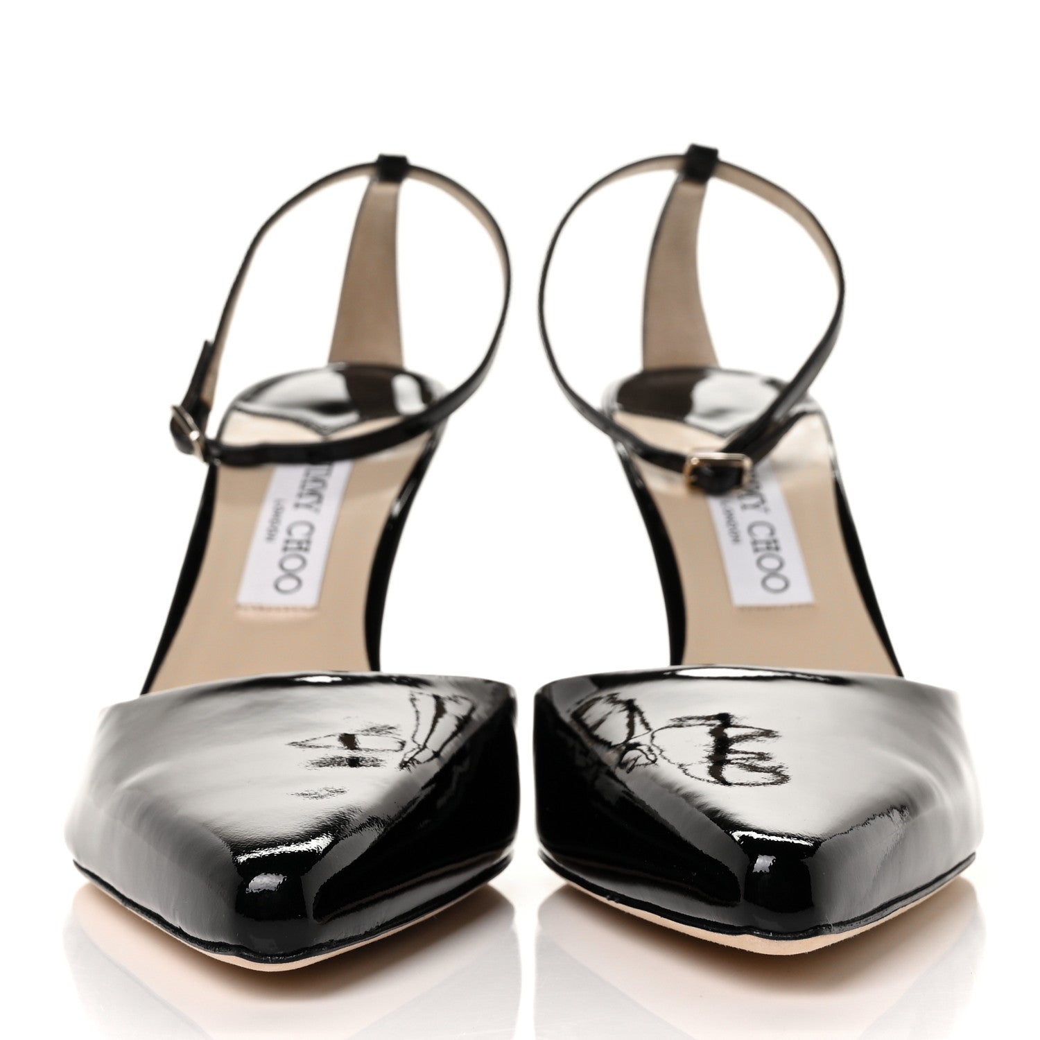 Jimmy Choo Gel Patent Calfskin Mair 90 Sandals 41.5 Black 2 of 7