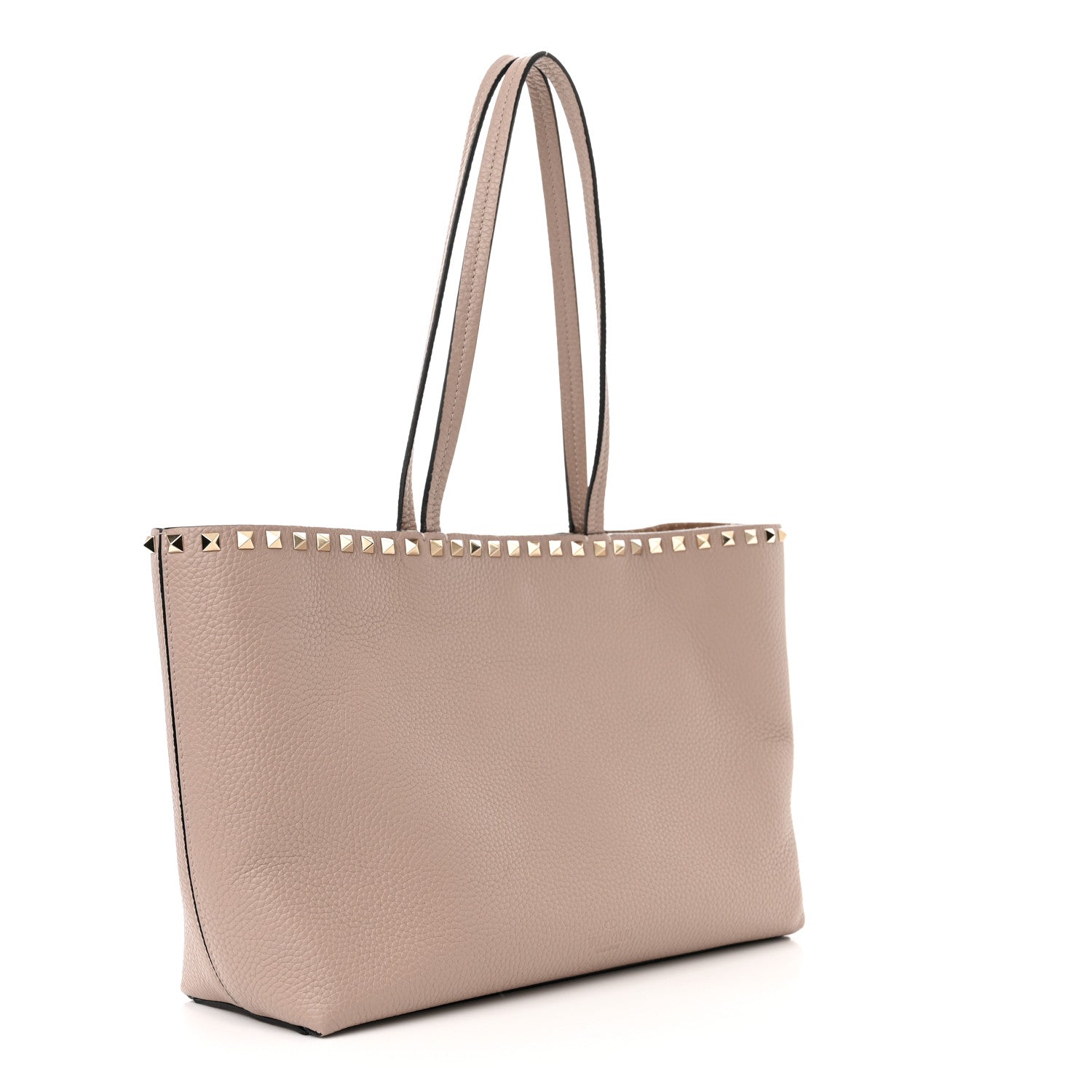 Valentino Garavani Grained Calfskin Small Rockstud Shoulder Tote Poudre 3 of 10