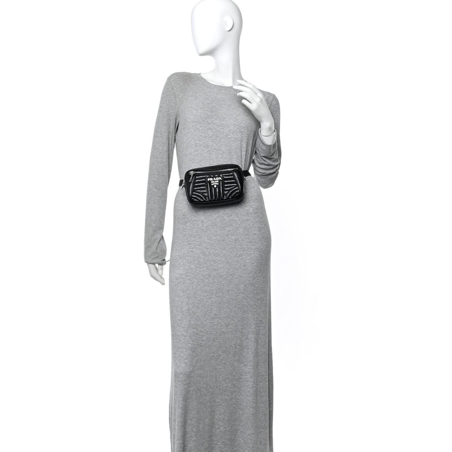 Soft Calfskin Diagramme Belt Bag Black