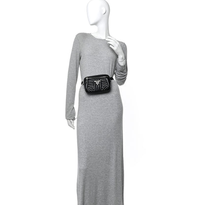 Prada Soft Calfskin Diagramme Belt Bag Black 2 of 10