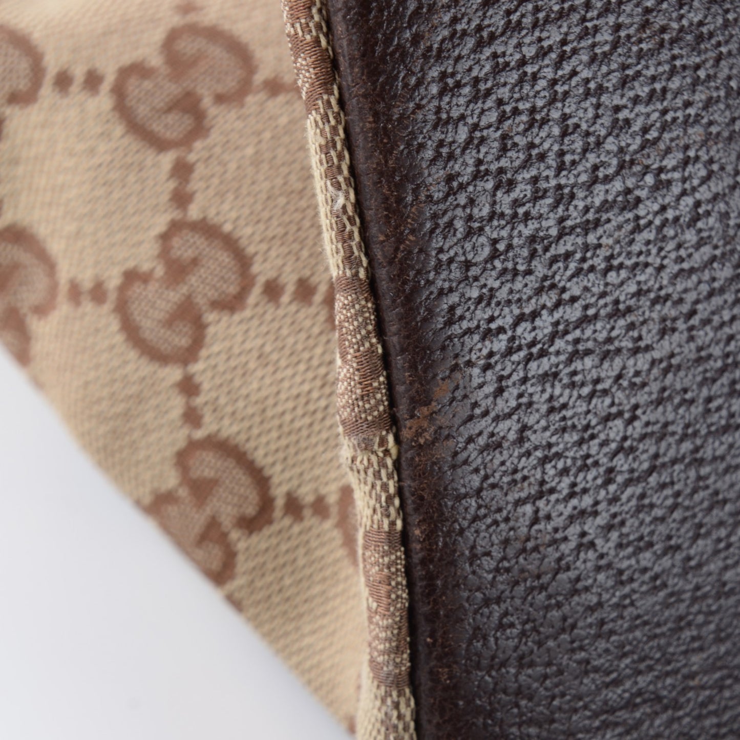 GG Monogram Large Web Handle Vertical Tote Dark Brown
