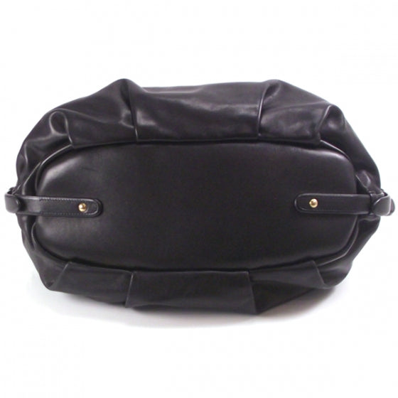Prada Leather Buckles Tote Black 4 of 12