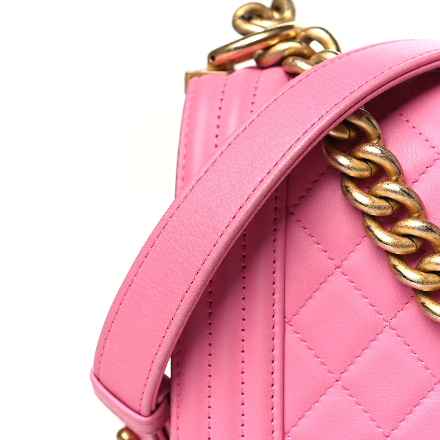 Chanel Calfskin Quilted Medium Boy Flap Pink 13 of 17