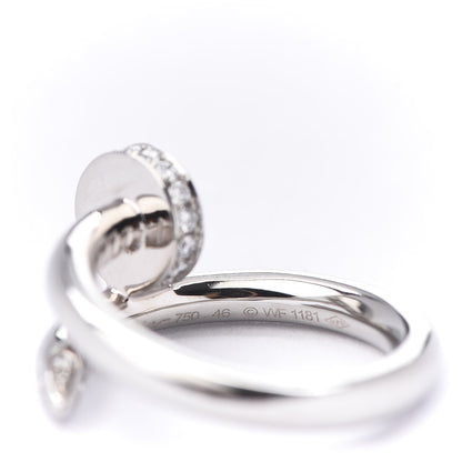 Cartier 18K White Gold Diamond Juste Un Clou Ring 46 3.75 5 of 6