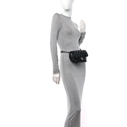 Chanel Calfskin Quilted CC Uniform Flap Belt Bag Black 2 of 10