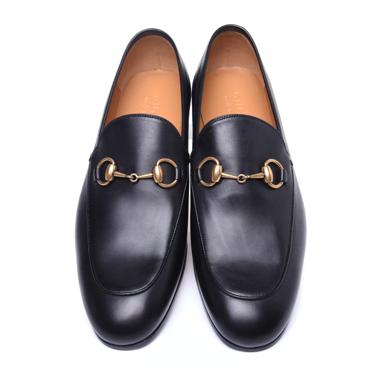 Gucci Calfskin Horsebit Mens Jordaan Loafers 7 Black 7 of 12