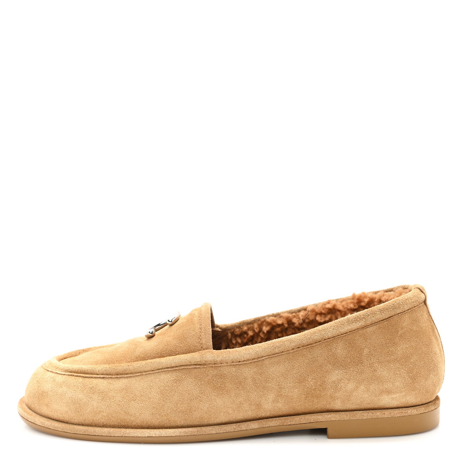 Chanel Suede Calfskin CC Loafers 37 Dark Beige 1 of 9